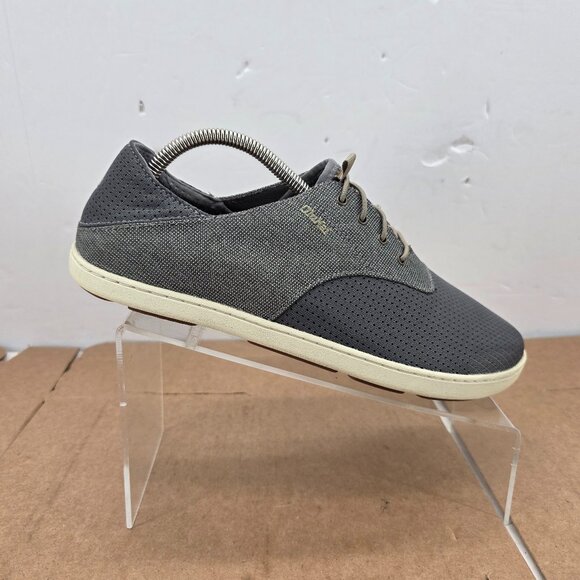 OluKai Other - OluKai Nohea Moku Mens Size 9.5 Shoes Gray Mesh Slip-On Comfort Beach Sneakers